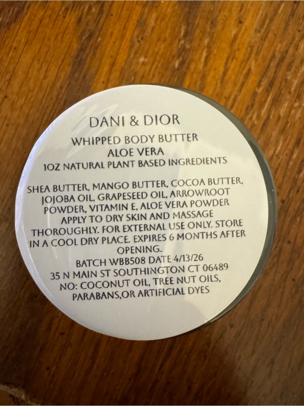 Aloe Vera Whipped Body Butter by DANI & DIOR